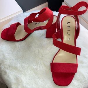Unisa | Red Strappy heels